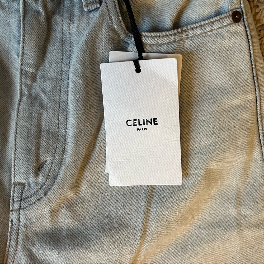 Celine Light Blue High-Rise Straight Jeans - Picture 5 of 13